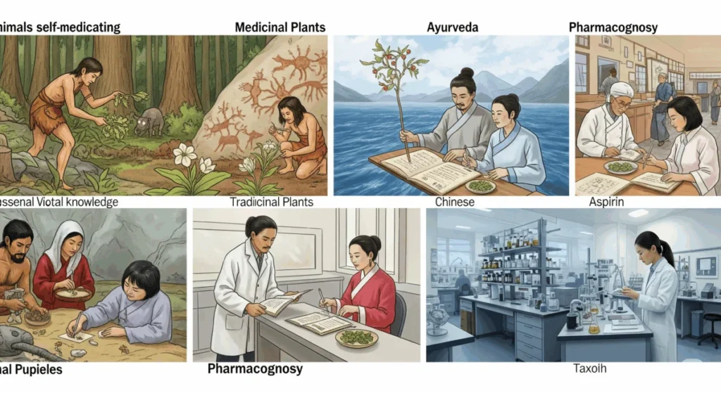 पौधों के औषधीय उपयोग का विकास: जानवरों से आधुनिक दवा तक।